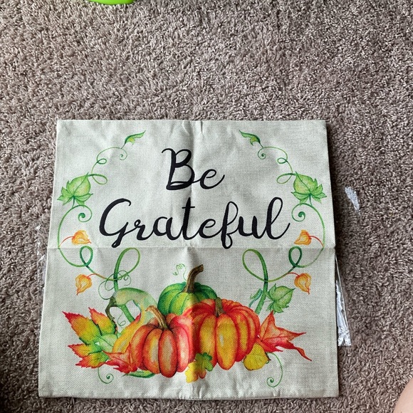 Pillow Cover Be Greatful fall thanksgiving - Picture 2 of 2